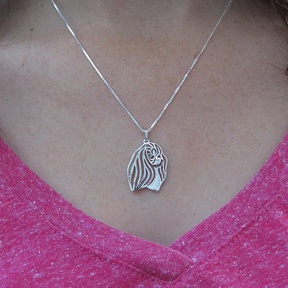 Английская игрушка спаниель ювелирные изделия-золотой и серебряный кулон