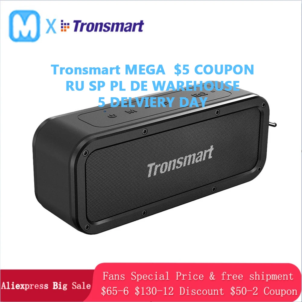 Tronsmart Element Force$7 купон Bluetooth динамик портативный беспроводной динамик для телефонов с NFC микрофоном IPX7 водонепроницаемый