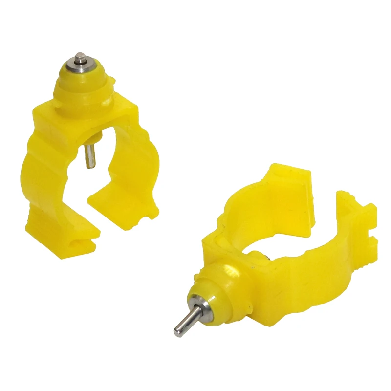 Автоматическая чаша для воды перепелок с птицами желтая поилка сосков подвесное