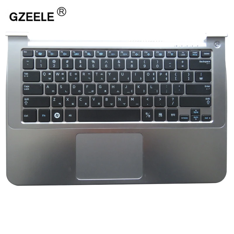 

GZEELE laptop keyboard with palmrest for samsung NP900X3A 900X1B 900X1A Korea KR version sliver color upper case keyboard bezel