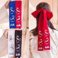 fine embroidery crane wide hair bands vintage hair ribbons decoration traditional chinese clothing accessory head ornament rope