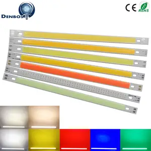 Светодиодный COB 200 мм 10 мм 12 В Светодиодная лента COB источник света 10 Вт теплый натуральный белый синий красный зеленый желтый Флип-чип для авто света DIY