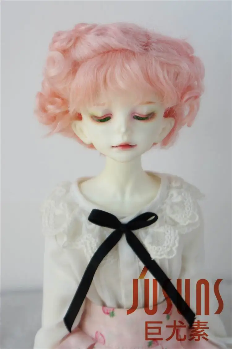 JD250 1/4 парик для куклы мохеровый MSD детский короткий курчавый BJD парики 7-8 дюймов кукольные аксессуары