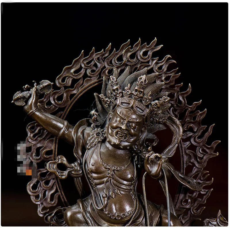 Тибетская буддистская Seiko тантрическая Чистая медь Vajrapani/тренд статуя Будды Бодхисаттва R67
