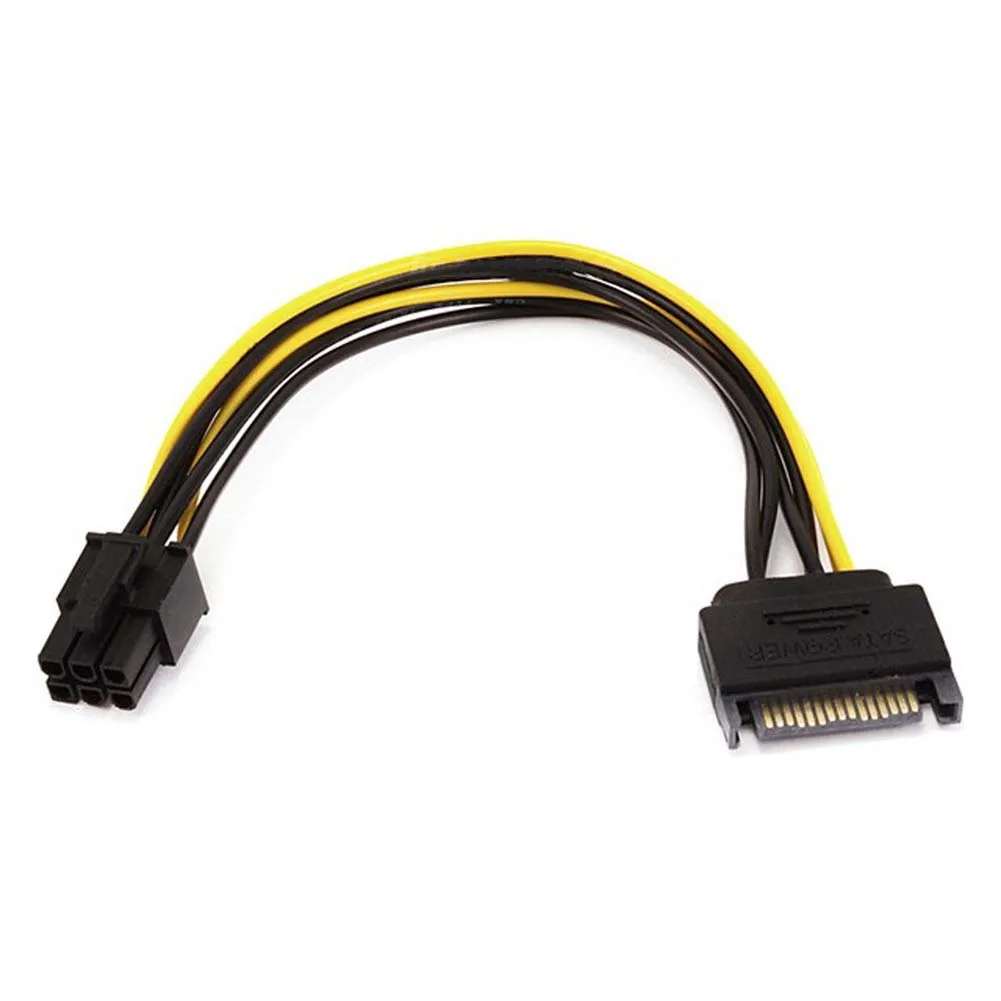 SATA кабель питания 15 Pin к 6 PCI EXPRESS PCI-E Sata Графический конвертер адаптер видеокарта