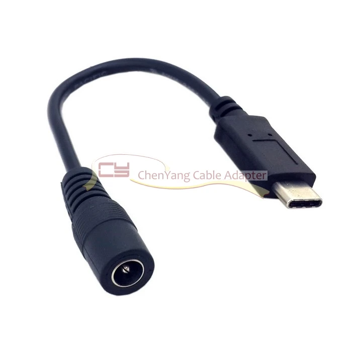 Cablecc CY USB 3,1 type C USB-C к DC 5,5 2,5 мм, разъем питания удлинитель зарядного кабеля 10 см