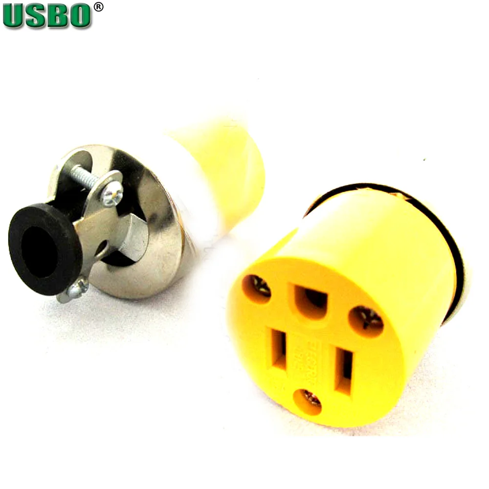 l515r female socket Америка NEMA L5-15P L5-15R США 15A наружное расширение Tripolar проводное гнездо мужской женский анти-свободный запорный разъем тип B - Цвет: l515r female socket