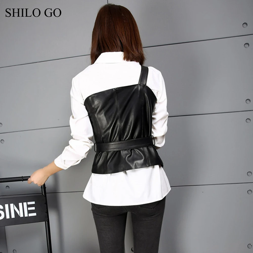 Блузка SHILO GO Женская осенняя из натуральной овчины|blouse fashion|fashion blousesleather blouse |