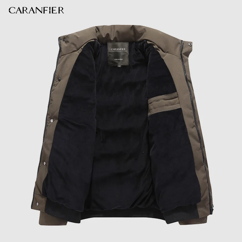 Новинка 2019 осенне зимняя мужская теплая куртка CARANFIER повседневные парки Мужское