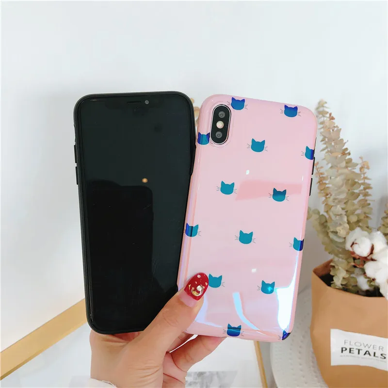 Boucho Blu-Ray Чехлы для телефона чехол iphone 8 6 6s 7 Plus X XS MAX XR Забавный мультяшный Кот узор