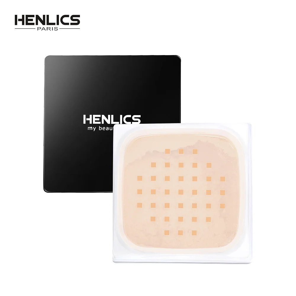 Henlics ясно складе Отделка Макияж Loose Powder палитра Фонд лицо банан порошок масла