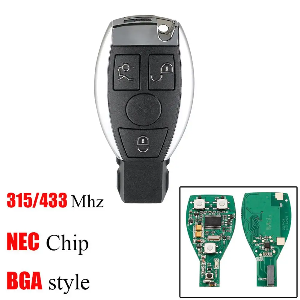 Автомобильный ключ 3 кнопки умный дистанционный БЕСКЛЮЧЕВОЙ Брелок для Mercedes Benz 315