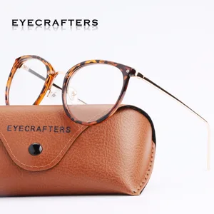 Оправа для очков Женская, леопардовая, круглая, в стиле ретро