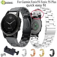 20mm stainless steel easy fit watch band strap for garmin fenix 5s 5s plus quick release metal smart wristband replacement tool