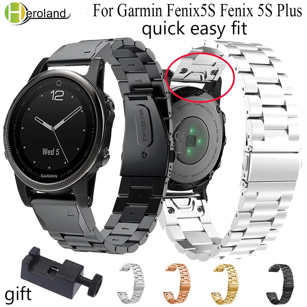 20 мм ремешок для часов из нержавеющей стали Garmin Fenix 5s /5S plus быстросъемный