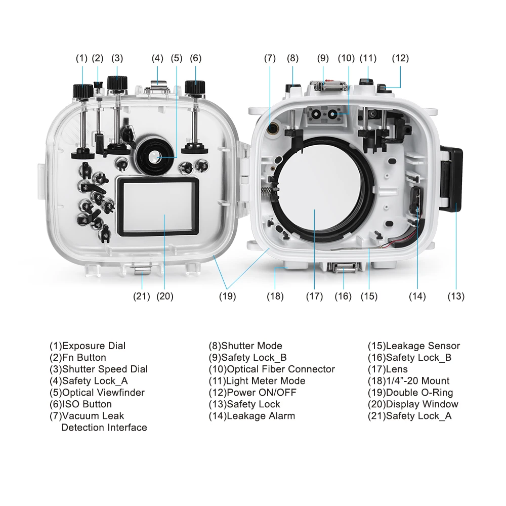 Водонепроницаемый чехол для подводного погружения Seafrogs 40 м корпус камеры Fujifilm X