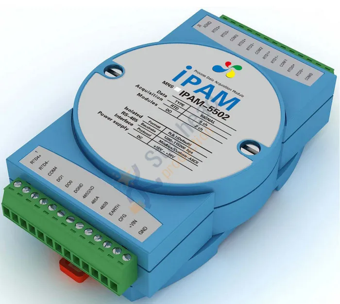 5 канальный изолированный модуль ввода RTD RS485 Modbus удаленная термопара Pt Cu сбор