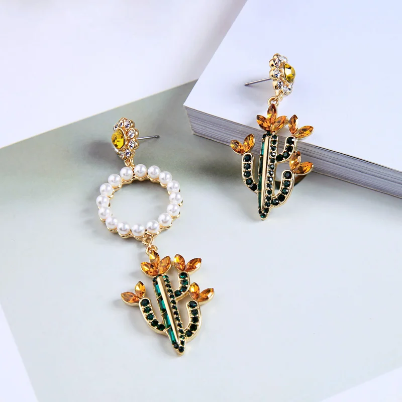 Роскошные винтажные асимметричные серьги подвески с искусственным жемчугом и