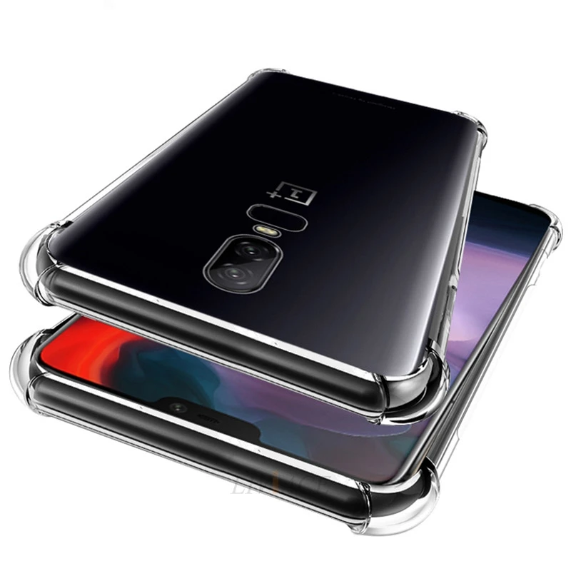 Противоударный Прозрачный чехол для телефона из ТПУ oneplus 6 5 прозрачный мягкий one