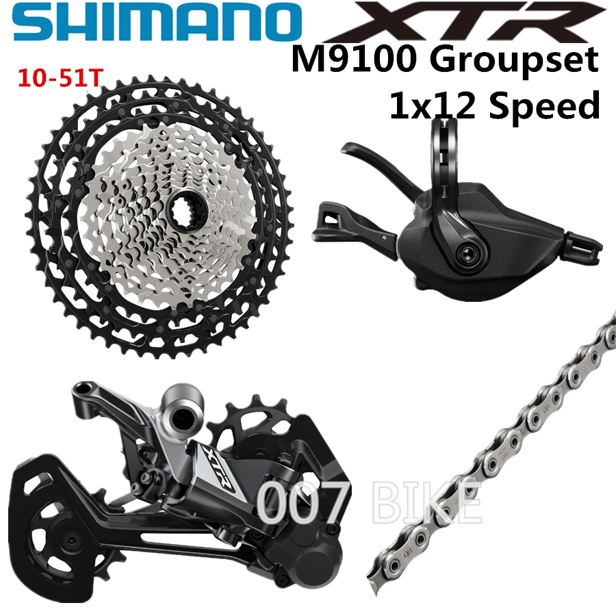 SHIMANO DEORE XTR M9100 указано горный велосипед 1x12-Speed RD SL CS CN M9100 задний переключатель XTR переключения кассета 10-45T 10-51T