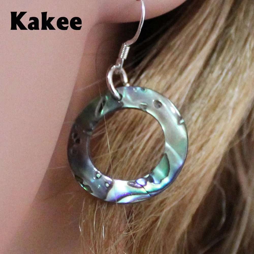 Kakee Natural Pearl Abalone Shell Handmade Round Small Bridal Earrings for Women Luxury Costume Statement Fashion Jewelry | Украшения и