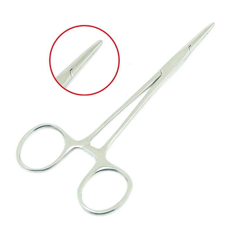 Pet Forceps Straight Meisha 7 дюймов Япония 440c уход за собакой для домашних животных прямой резка изогнутые ножницы комплект рыбы кости истончение ножницы для грумера HB0142 - Цвет: Pet Forceps Straight