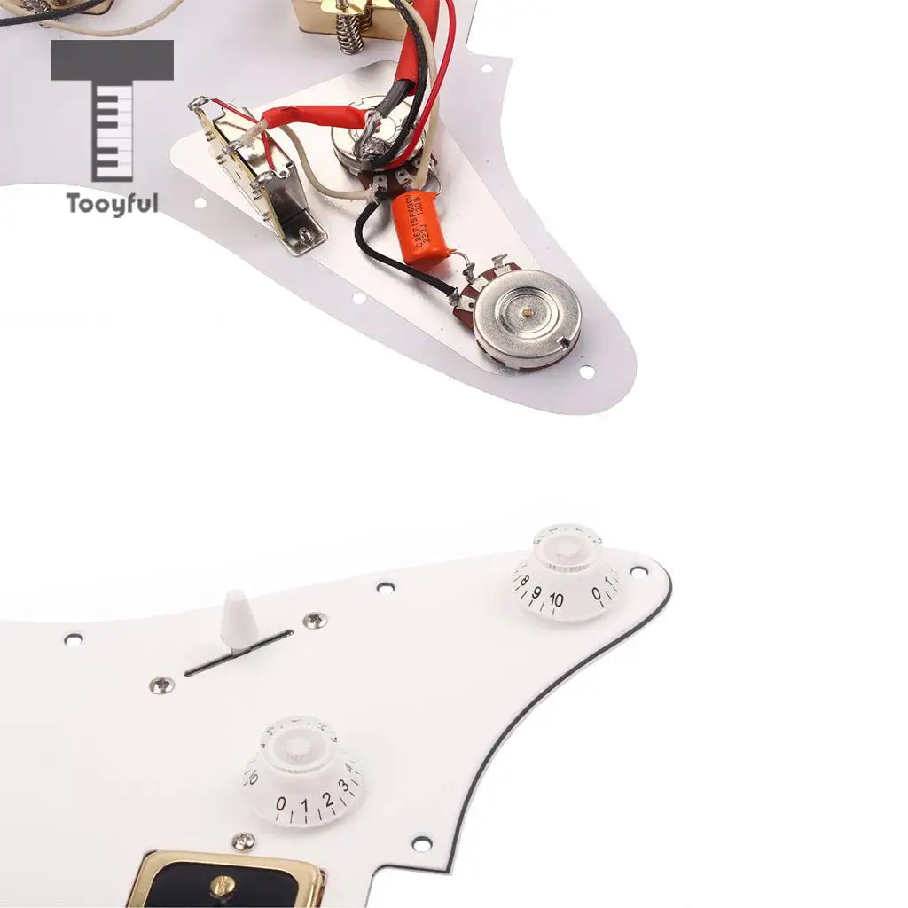 Tooyful 3PLY P90 загружен Pickguard HH Humbuckers Alnico V для ST электрогитара Strat запчасти