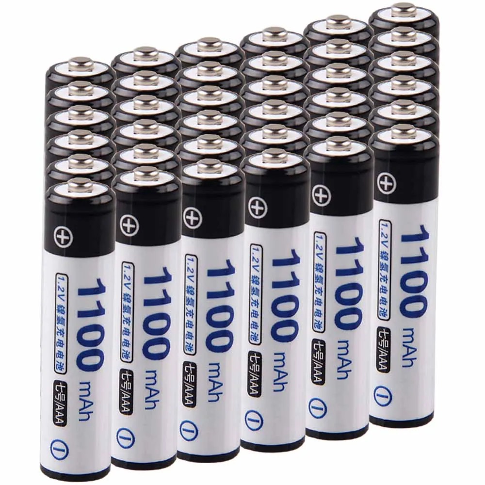 Lowest price 36 piece AAA battery 1.2v batteries rechargeable 1100mAh nimh for power tools akkumulator | Электроника