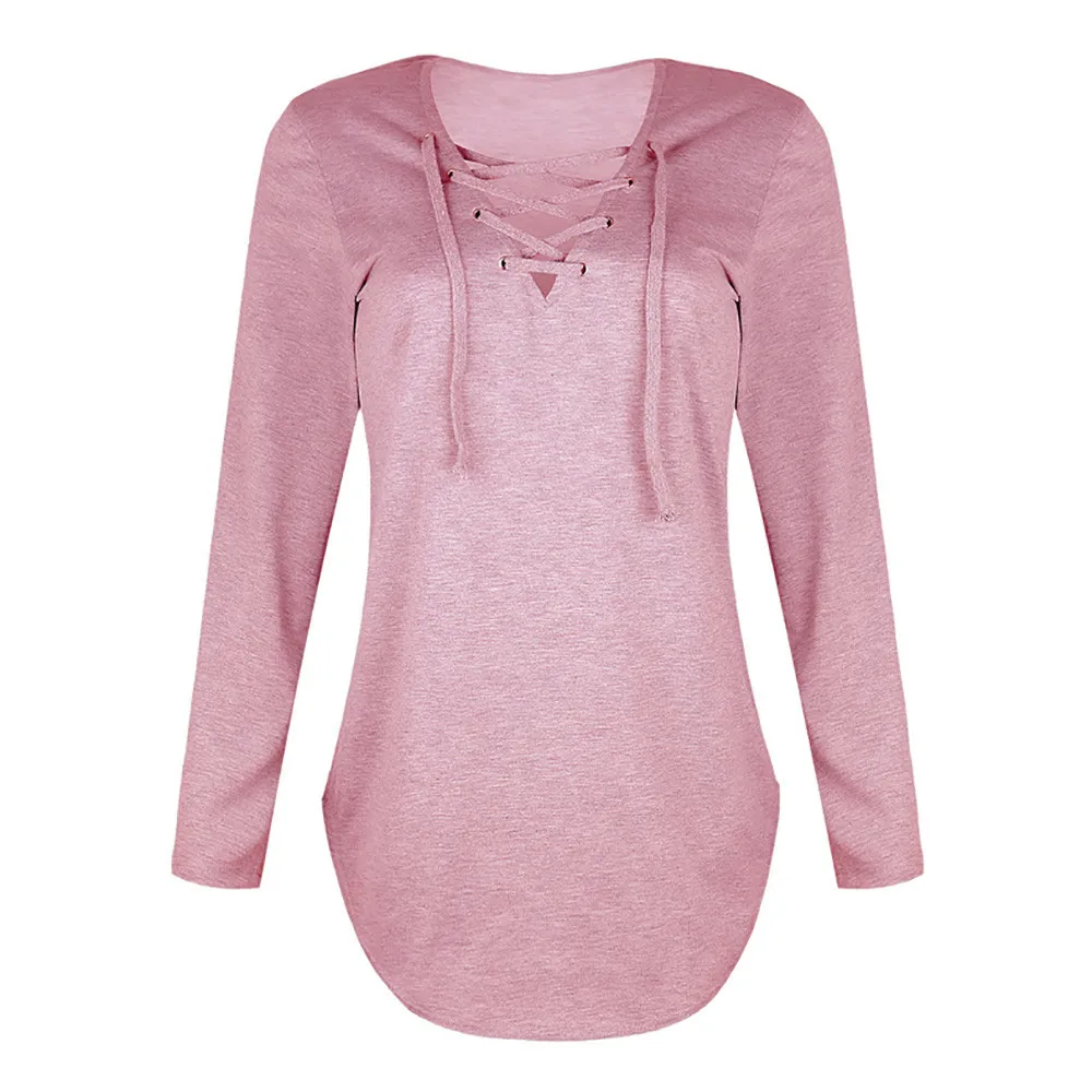 Блузка женская с длинным рукавом и треугольным вырезом на бретельках 0309 | Женская