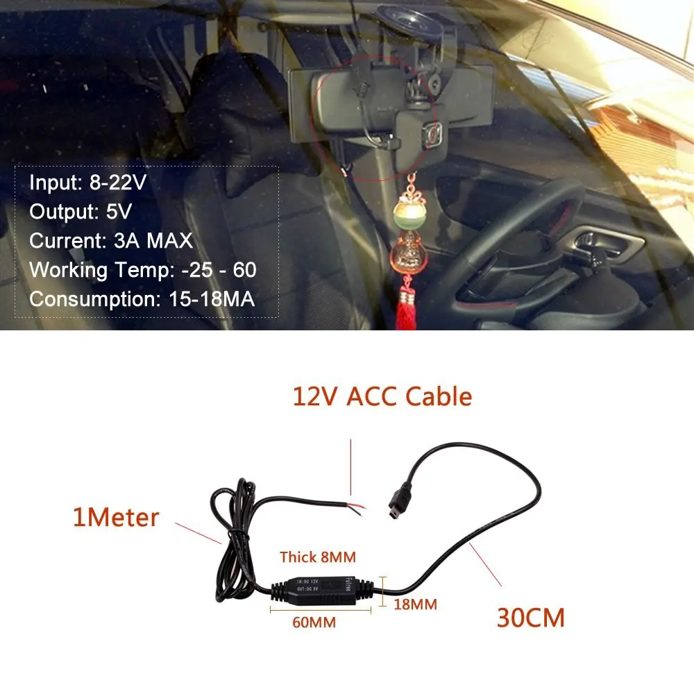 DC 12V до 5V микро и мини USB Инвертор конвертер автомобильное зарядное устройство для