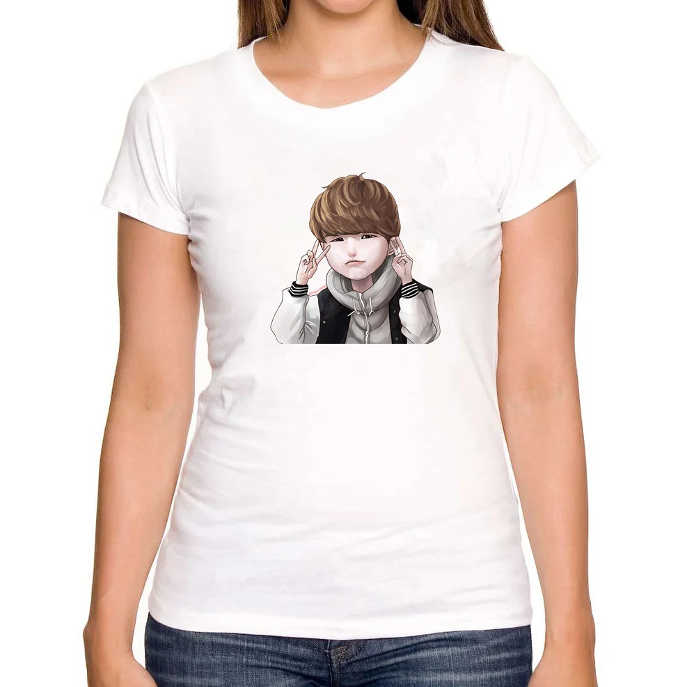 LEOMAN 2018 BTS Bangtan Boys WINGS SUGA V Album Live Print Loose Shirts Hip Hop Tshirt T Shirt Short Sleeve Tops T-shirt | Женская