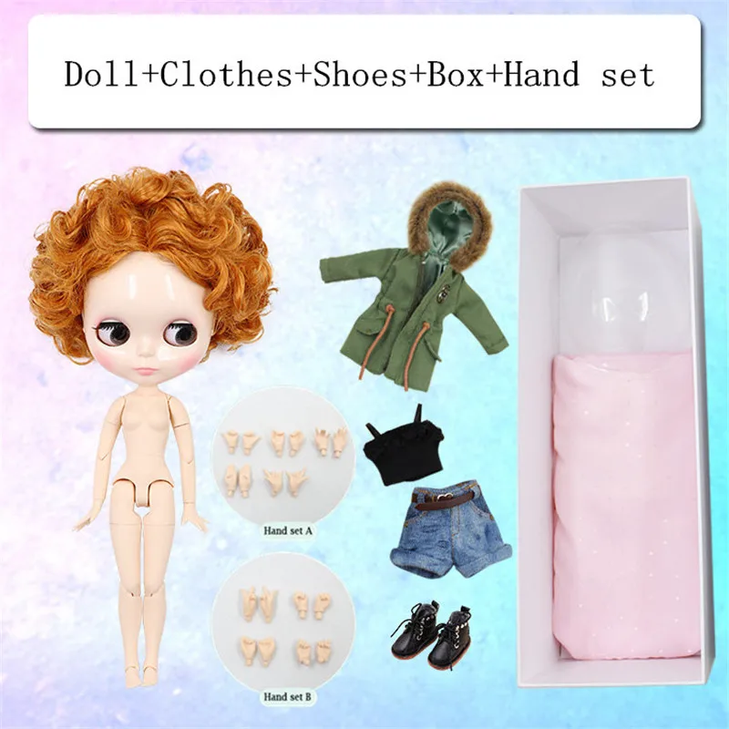 Ледяной DBS Blyth кукольные Комбинации каштановые волосы куклы шарнирное тело