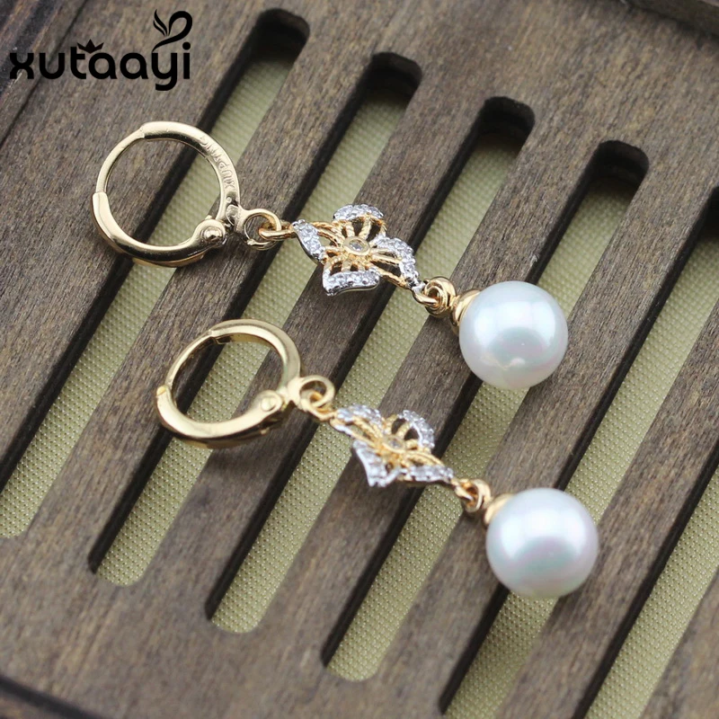 Модные ювелирные украшения для матери золотого цвета с белыми кристаллами