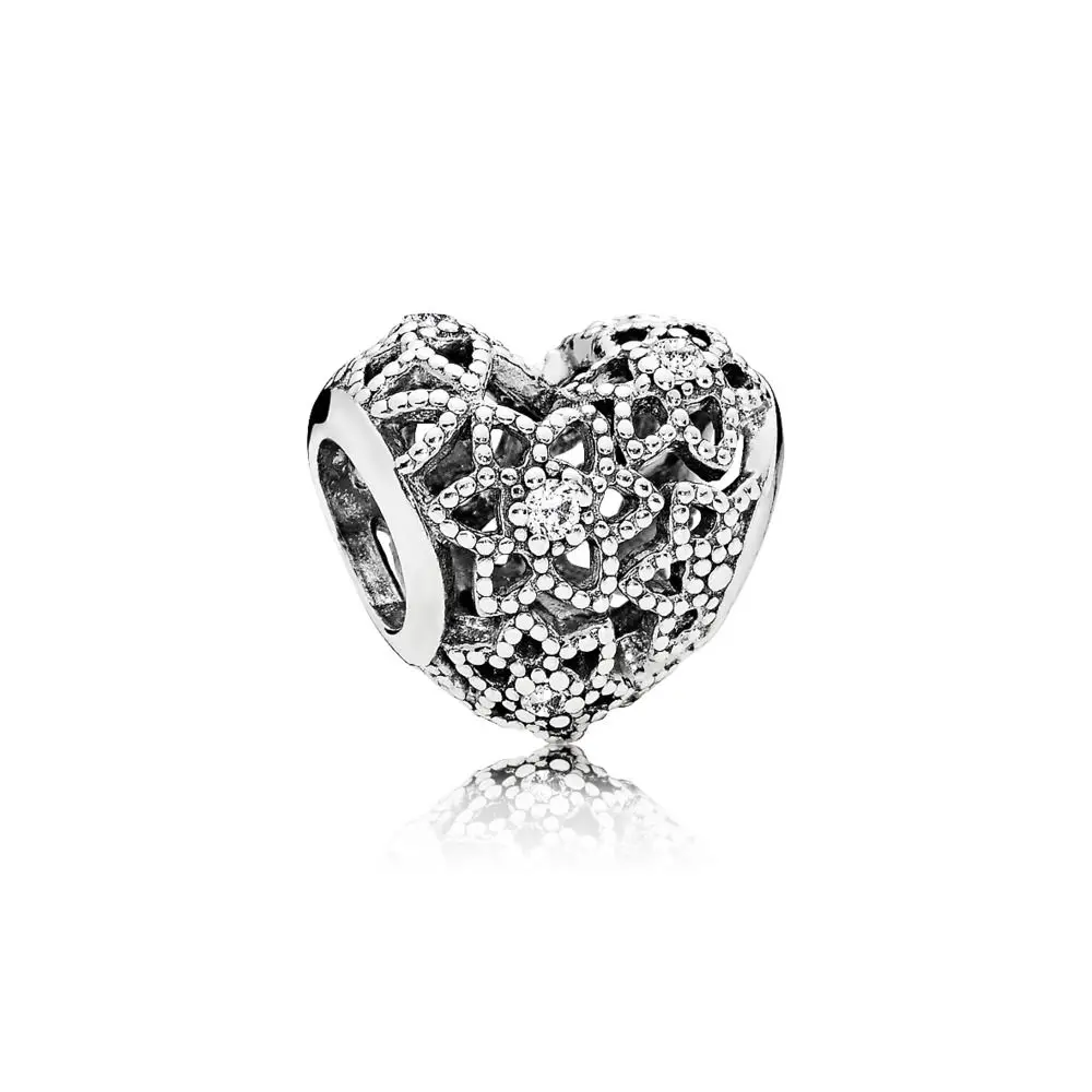 925 пробы Серебряное сердце Мышь я «Love You Mom» Лучшая Мама бусина буква для Pandora очаровательные женские браслеты и браслеты ювелирные изделия - Цвет: DY042