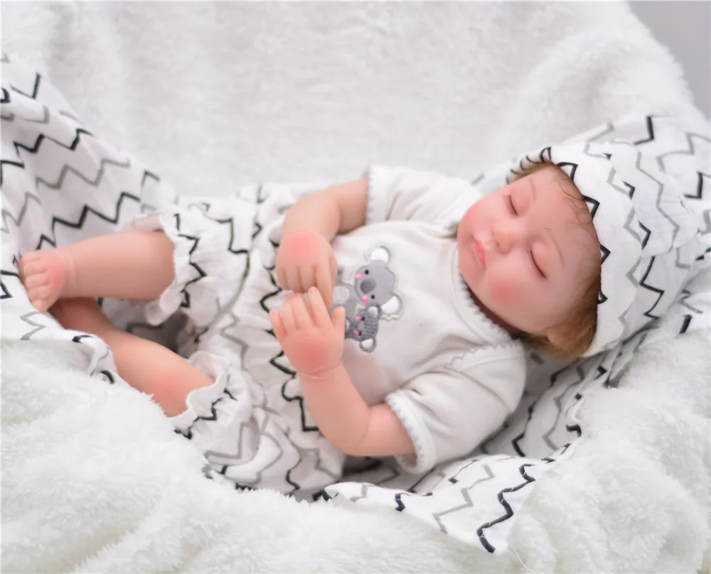 16&quot40cm reborn silicone babies dolls fashion sleeping quiet toddlers handmade bebe alive | Игрушки и хобби