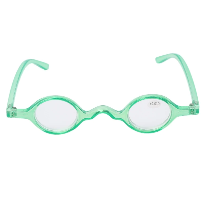 Green2.5 Винтажные маленькие круглые овальные очки для чтения Пресбиопия очки+ 1,5~+ 3,5 - Цвет оправы: Green2.5