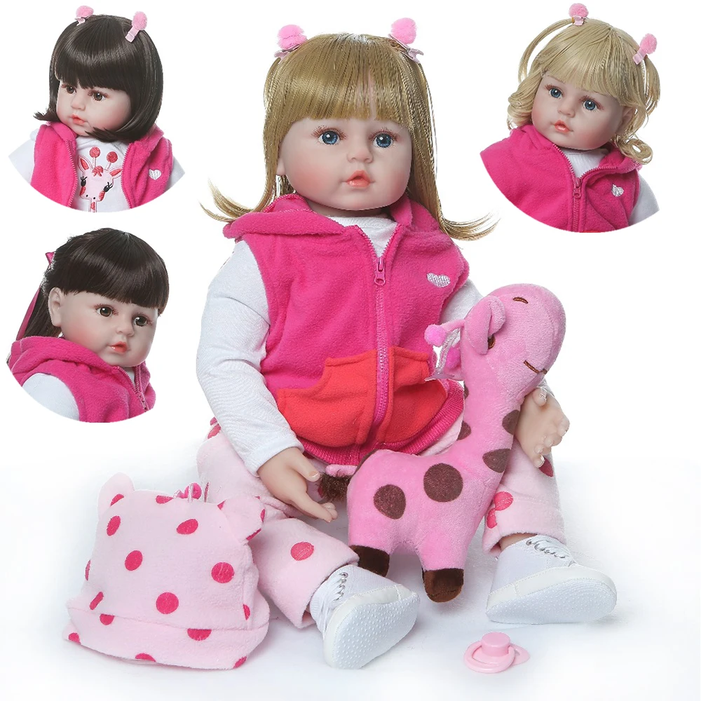 

19 inch Silicone Reborn Baby Dolls Toy Lifelike real alive Newborn Babies Doll Best Birthday Gift Present bebe boneca reborn