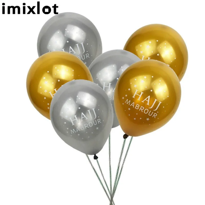 Imixlot 10 шт Серебряный Золотой цвет с алфавитным узором латексный воздушный шарик