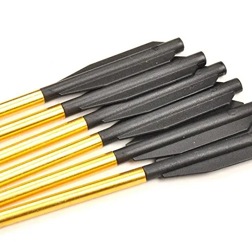 

Huntingdoor Aluminium Crossbow Bolts Arrows 6.5" Steel Tips Hunting Arrows for 50-80lbs Pistol Crossbow