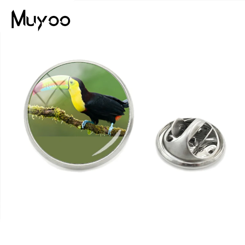 2018 бабочка серебряное ювелирное изделие отворот булавки красивые Toucan птицы