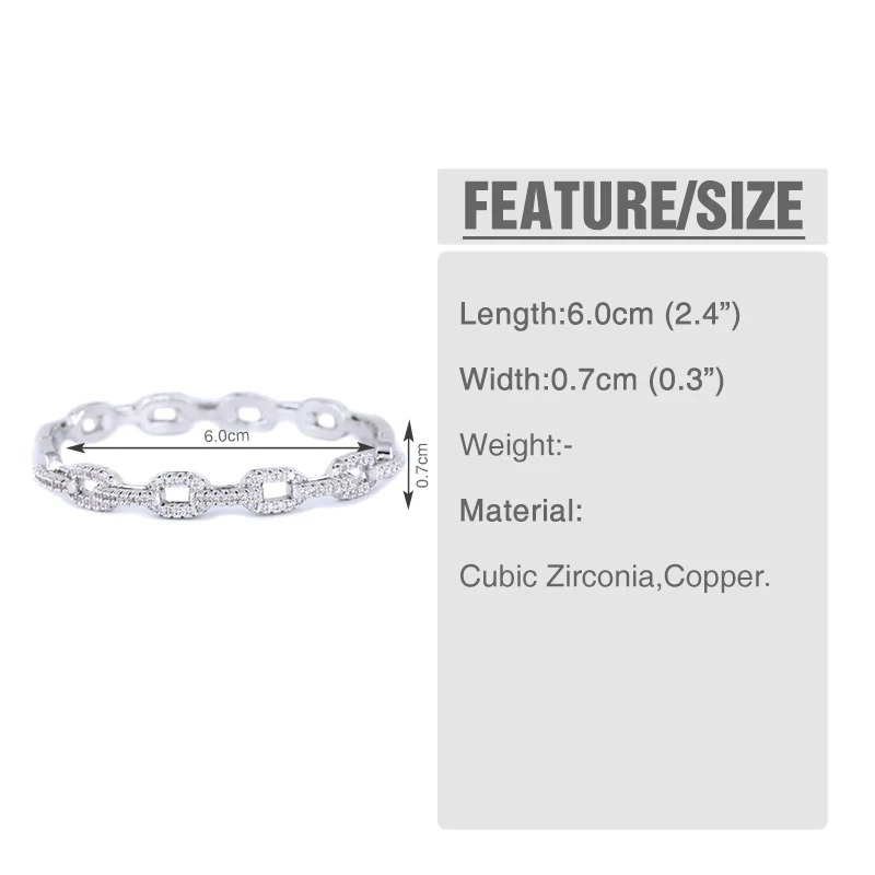 Золотые браслеты на запястье OCESRIO роскошные золотые из кубического циркония для