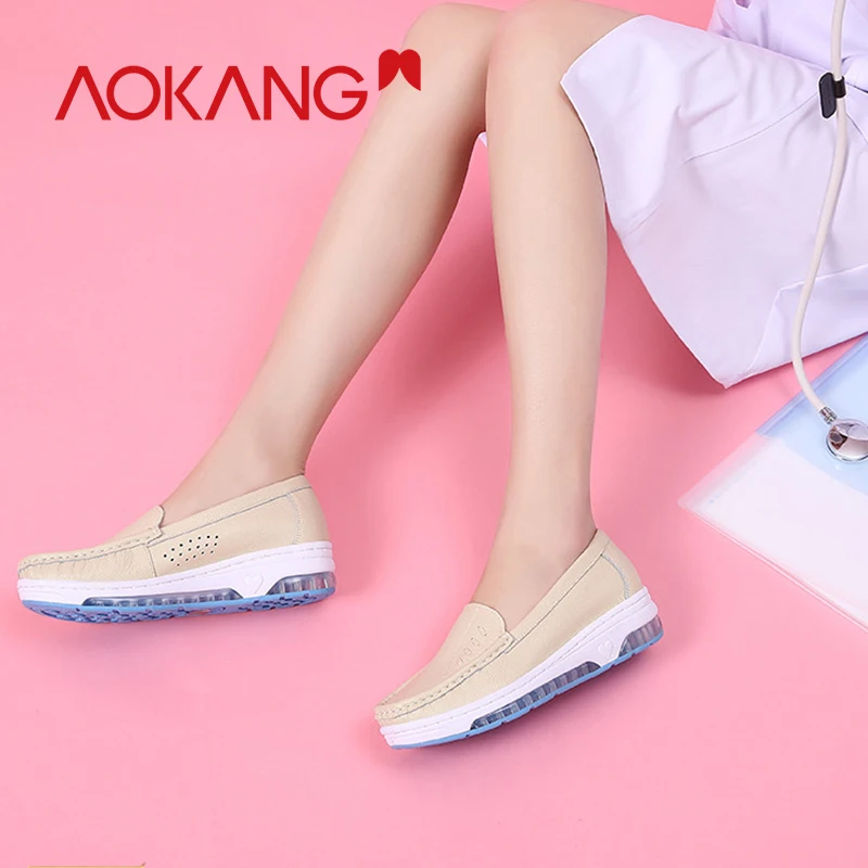 Женские туфли из натуральной кожи на плоской подошве с круглым носком | Обувь