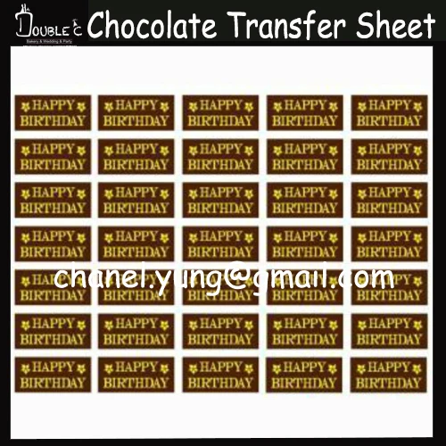 50 PCS С Днем Рождения переводной лист для шоколада туфли лодочки с белыми