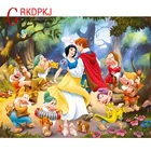 Полноразмерная 5D алмазная вышивка сделай сам, Сказочная картина из страз, вышивка крестиком, Белоснежка, Мозаика Семь гномов, Незаконченный Декор