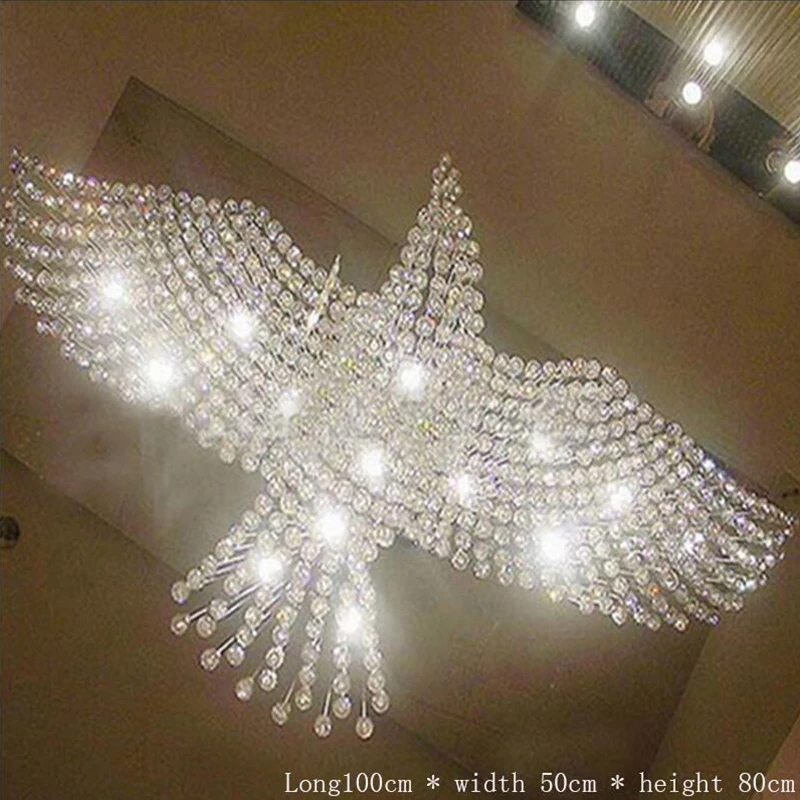 Хрустальная люстра Eagles L100 * W55 H80cm 110 v-220v роскошный дизайн светодиодные