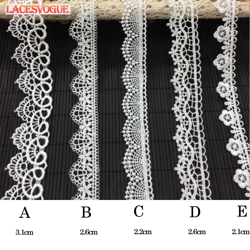14 ярдов белая черная вышивка кружевная лента ожерелье материал сделай сам