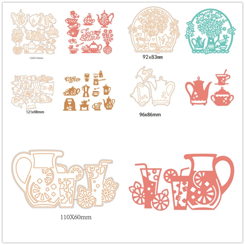 Чайный набор сок кепки серии резки металла Скрапбукинг тиснение трафареты DIY