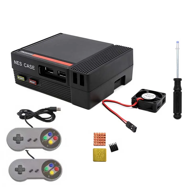Чехол для Mini NES чехол Retroflag с дизайном охлаждающего вентилятора + геймпад Raspberry Pi 3 /