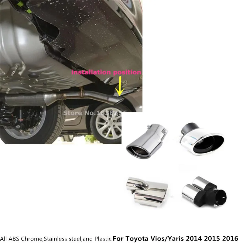 Для Toyota Vios/Yaris/sedan 2014 2015 2016 автомобильный глушитель внешний Выходная Труба