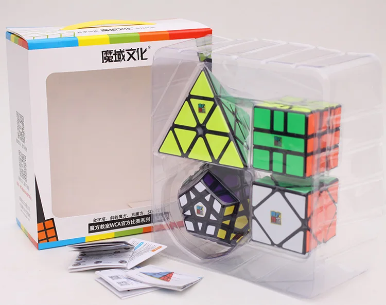 4 шт./компл. Moyu Mofangjiaoshi Cubing классная необычная форма кубик набор волшебный куб для